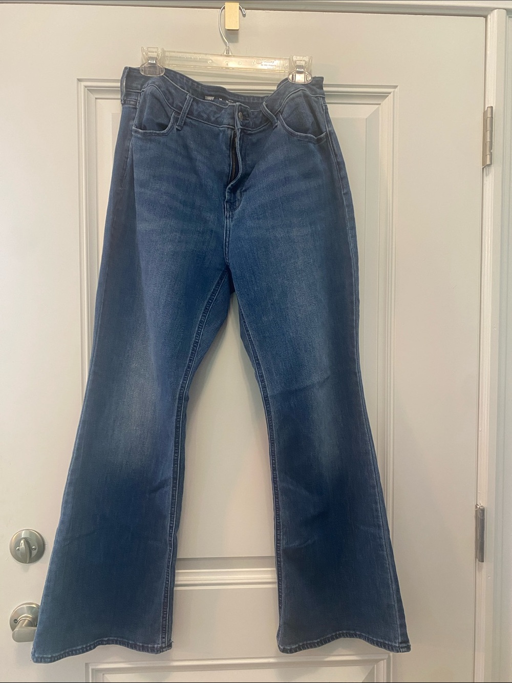 Old Navy Dark Blue Flared Wide-Leg Jeans